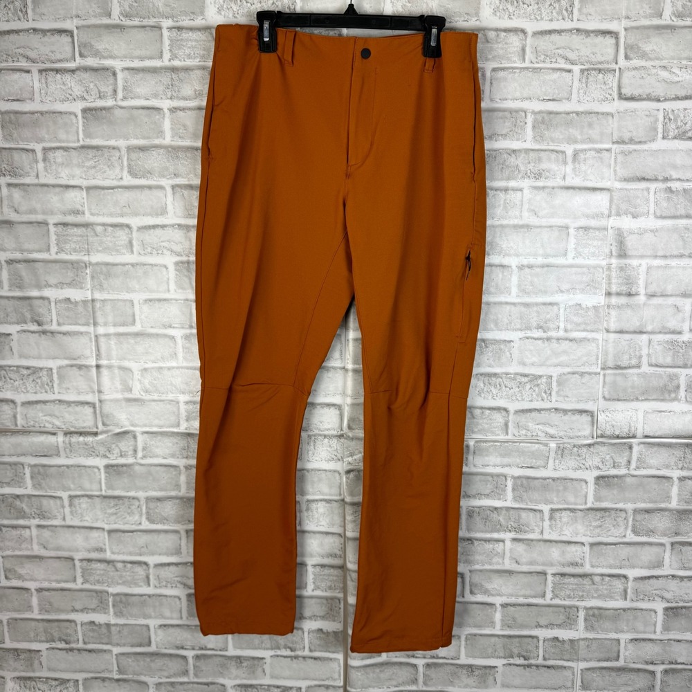 The North Face Mens NF0A5J7Z Climbing Hiking Project Pants Rust Orange 34 x 32